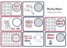 Stickserie ITH Mug Rugs - Maritim 1